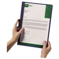 Sheet Protectors | Durable 220307 DuraClip Report Cover - Clear/Dark Blue (25/Box) image number 3