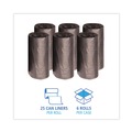 Trash & Waste Bins | Boardwalk V8046EKKR01 45 Gallon 19 microns 40 in. x 46 in. High-Density Can Liners - Black (25 Bag/Roll, 6 Roll/Carton) image number 3