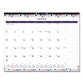 Bulletin Boards | Blueline C194113 12-Month (Jan-Dec): 2026 22 in. x 17 in. Passion Floral Artwork Monthly Deskpad Calendar - Multicolor Sheets, Black Binding image number 0