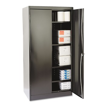 Tennsco 1480-BLK 36 in. x 24 in. x 72 in. Unassembled High Standard Cabinet - Black