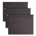 File Folders | Smead 64062 1/5 Cut Tab Letter Size Colored Hanging File Folders - Black (25/Box) image number 0