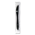 Cutlery | Boardwalk BWKKNIFEBLPPIW Mediumweight Wrapped Polypropylene Plastic Knife Cutlery - Black (1000/Carton) image number 2