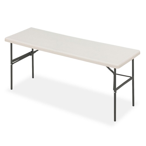 Folding Tables | Iceberg 65383 IndestrucTable 72 in. x 24 in. x 29 in. Classic Folding Table - Rectangular Platinum image number 0