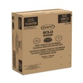 Cups and Lids | Dart TL1224TGB Solo Traveler Sip Through Lids for ThermoGuard 12 oz to 24 oz Hot Cups - Black (1200/Carton) image number 0