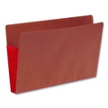 File Folders | Smead 74696 5.25 in. Expansion Redrope Drop-Front End Tab File Pockets with Fully Lined Colored Gussets - Legal, Redrope/Red (10/Box) image number 1