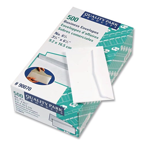 Envelopes & Mailers | Quality Park QUA90070 #6 3/4 Commercial Flap Gummed Closure 3.63 in. x 6.5 in. Business Envelope - White (500/Box) image number 0