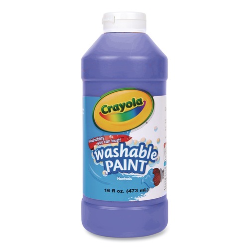 Acrylic & Tempera Paint | Crayola 54-2016-042 16 oz Washable Paint - Blue image number 0