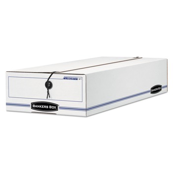 Bankers Box 00002 LIBERTY 9.25 in. x 23.75 in. x 4.25 in. Check and Form Boxes - White/Blue (12/Carton)
