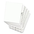 Back to School Sale | Avery 11378 11 in. x 8.5 in. 26-Tab Exhibit 1 to Exhibit 25 Avery Style Preprinted Legal Exhibit Bottom Tab Index Dividers - White (1-Set) image number 1