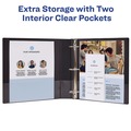 Back to School Sale | Avery 19650 11 in. x 8.5 in. 3 Rings 1.5 in. Capacity Showcase Economy View Binders with Slant Rings - Black image number 4