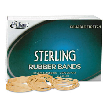 Alliance 24625 1 lbs. Box Size 62 0.03 in. Gauge Sterling Rubber Bands - Crepe (1-Box)