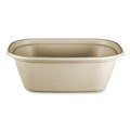 Food Trays, Containers, and Lids | World Centric CT-SC-U3-LFP 8.7 in. x 6.5 in. x 3.1 in. 48 oz. Paper Fiber Containers - Natural (400/Carton) image number 0