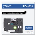 Labels | Brother P-Touch TZE315 0.23 in. x 26.2 ft. TZe Standard Adhesive Laminated Labeling Tape - White on Black image number 2