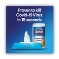 Hand Wipes | Clorox 30208 7 in. x 8 in. 1-Ply Disinfecting Wipes - Fresh Scent/Citrus Blend, White (75/Canister, 3 Canisters/Pack) image number 5