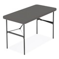 Office Desks & Workstations | Iceberg 65507 IndestrucTable 48 in. x 24 in. x 29 in. Commercial Folding Table - Rectangular Charcoal image number 1