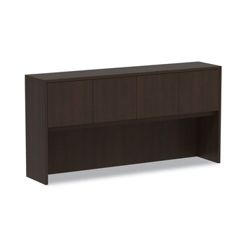 OFFICE DESKS AND WORKSTATIONS | Alera ALEVA287215ES Valencia Series 70.63 in. x 15 in. x 35.38 in. Hutch with Doors - Espresso