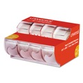 Tape Dispensers | Universal UNV83504 0.75 in. x 25 ft. 1 in. Core Invisible Tape with Handheld Dispenser - Clear (4/Pack) image number 1