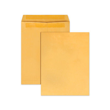 Quality Park QUA43767 10 in. x 13 in. #13 1/2 Cheese Blade Flap Redi-Seal Catalog Envelope - Brown Kraft (100/Box)