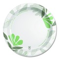 Bowls and Plates | Dixie SXP10PATH Pathways Soak Proof Shield Heavyweight 10-1/8 in. Paper Plates - Green/Burgundy (125/Pack) image number 1