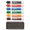 Washable Markers | EXPO 80556A Broad Chisel Tip Low-Odor Dry Erase Marker and Organizer Kit - Assorted Colors (6/Set) image number 1