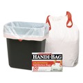 Trash Bags | Handi-Bag 1516848 13 Gallon 0.6 Mil, 24 in. x 27.4 in. Drawstring Kitchen Bags - White (300/Carton) image number 0