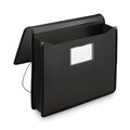 File Folders | Smead 71500 5.25 in. Expansion Letter Size 1 Section Elastic Cord Closure Poly Premium Wallets - Black image number 2