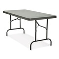 Folding Tables | Iceberg 65517 IndestrucTable 60 in. x 30 in. x 29 in. Commercial Folding Table - Rectangular Charcoal image number 0