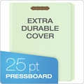 File Folders | Pendaflex 17180EE Straight Tabs 2 in. Expansion 2 Fasteners Letter Size Heavy-Duty Pressboard Folders with Embossed Fasteners - Green (25/Box) image number 2