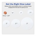 Back to School Sale | Avery 22830 2.5 in. Diameter Print-to-the Edge Labels with SureFeed - Round Glossy White (90/Pack) image number 7
