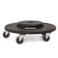 Trash & Waste Bins | Suncast Commercial TCUDOLLY2A 20.75 in. x 6.5 in. 350 lbs. Capacity Utility Trash Can Dolly - Black (2/Pack) image number 1