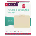 File Folders | Smead 10332 1/3-Cut Tabs Center Position Letter Size 0.75 in. Expansion File Folders - Manila (100/Box) image number 0