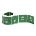 File Folders | Smead 67426 1.5 in. x 1.5 in. 6 Numerical End Tab File Folder Labels - Green (1-Roll) image number 0