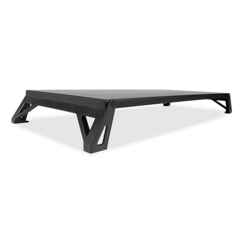 Office Electronics & Batteries | Allsop 32511 24 in. x 11 in. x 2 in. to 3 in. Supports 30 lbs. Lo Riser Monitor Stand for 32 in. Monitors - Black image number 0