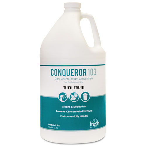 Odor Control | Fresh Products 103G-F-000I004M-81 1 gal. Bottle Conqueror 103 Odor Counteractant Concentrate - Tutti-Frutti (4/Carton) image number 0