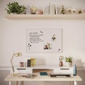 White Boards | U Brands 2071U00-01 30 x 20 Magnetic Dry Erase Board with Decor Frame - White Surface/White Wood Frame image number 3