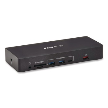 Tripp Lite U442AB-DOCK9 Triple Display USB-C Dock Displayport/HDMI/RJ45/USB/VGA Black