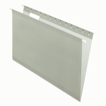 Pendaflex 04153 1/5 GRA 1/5-Cut Tabs Legal Size Colored Reinforced Hanging Folders - Gray (25/Box)