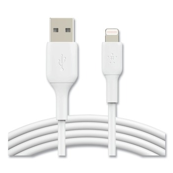 Belkin CAA001BT3MWH 9.8 ft. BOOST CHARGE Apple Lightning to USB-A ChargeSync Cable - White