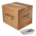  | Chinet 10405 9 in. x 7 in. Savaday Molded Fiber Food Tray - Beige (500/Carton) image number 1