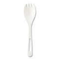 Cutlery | World Centric RK-PS-B TPLA Compostable Plastic Cutlery Spork - White (1000/Carton) image number 0