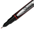 Pens | Sharpie 1742665 Water-Resistant Ink Stick Fine 0.4 mm Porous Point Pen - Red Ink, Black/Red Barrel (1-Dozen) image number 1