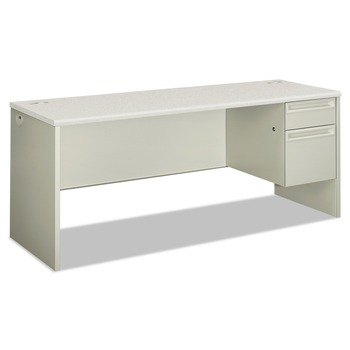 HON H38856R.B9.Q 38000 Series 72 in. x 24 in. x 29.5 in. Single Right Pedestal Credenza - Silver/Gray