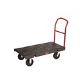 Cleaning Carts | Rubbermaid Commercial FG447100BLA 30 in. x 60 in. x 7 in. 2000 lbs. Capacity Platform Truck - Black image number 1