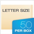 File Folders | Pendaflex H10U13 2-Ply Tabs 0.75 in. Expansion 2 Fasteners Letter Size End Tab Expanding Fastener Folders - Manila Exterior (50/Box) image number 5