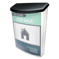 Desk Shelves | Deflecto 790901 10w x 4.5d x 13.13h Outdoor Literature Box - Clear/Black image number 3