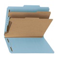 File Folders | Smead 14021 Recycled Pressboard Classification Folders 2-in Expansion 2 Dividers 4 Fasteners Letter Size Blue Exterior 10/Box image number 3