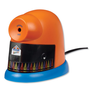 Elmer's 1680 5.63 in. x 8.75 in. x 7.13 in. AC-Powered CrayonPro School Version Electric Sharpener - Orange/Blue