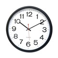Back to School Sale | Universal UNV11381 13.5 in. Round Indoor/Outdoor Wall Clock - Black Case image number 0