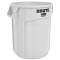 Trash & Waste Bins | Rubbermaid Commercial FG262000WHT 20 gal. Plastic Vented Round Brute Container - White image number 0