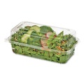 Food Trays, Containers, and Lids | World Centric KL-CS-95N 4.9 in. x 9 in. x 3.5 in. 23 oz. PLA Plastic Hinged Clamshells - Clear (200/Carton) image number 1